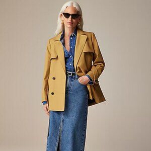 NWOT J.Crew Cropped Icon Trench Coat - sz 2